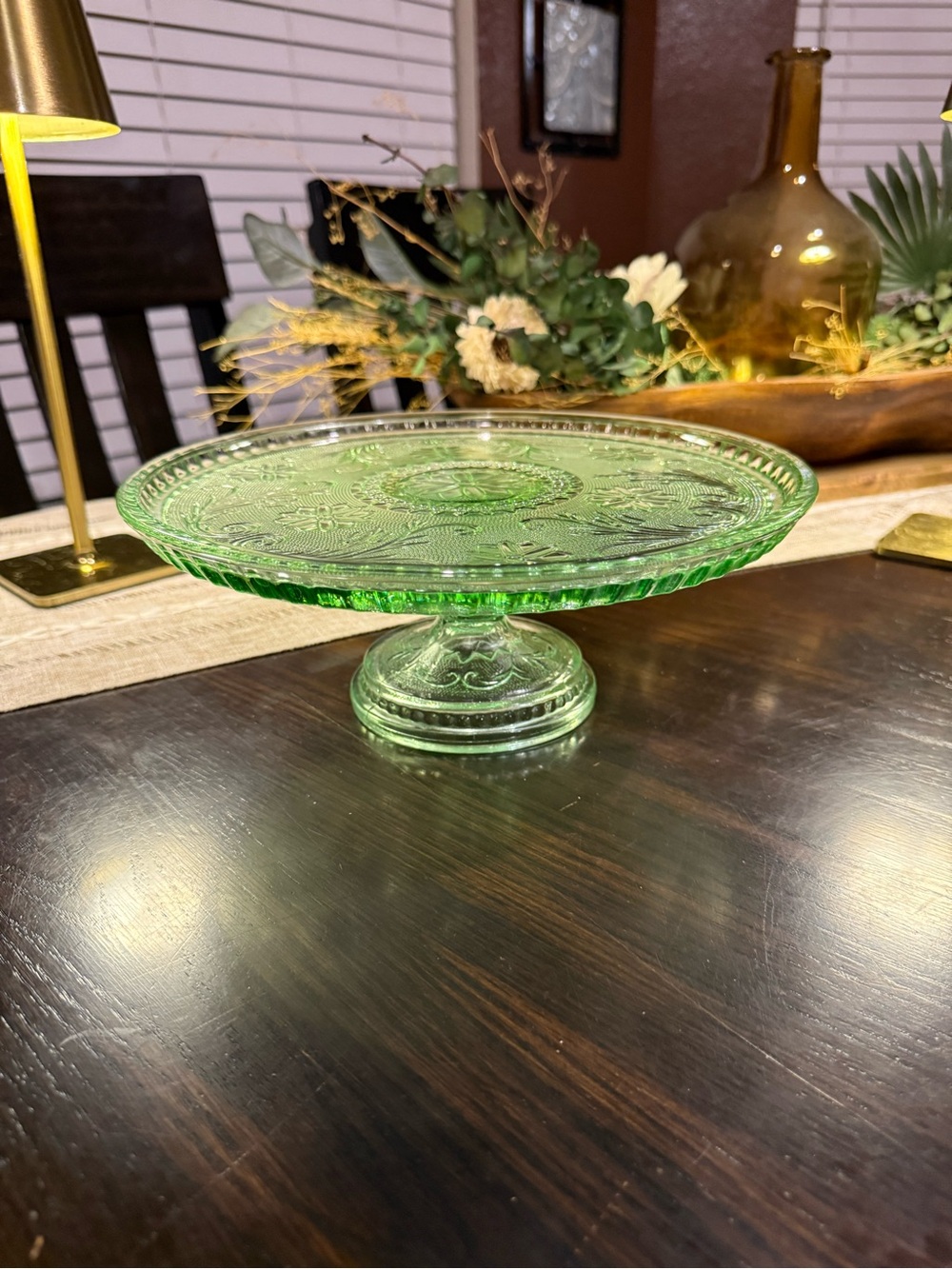 Vintage Discontinued Sandwich Light Green (Chantilly Green) by TIARA Cake Stand